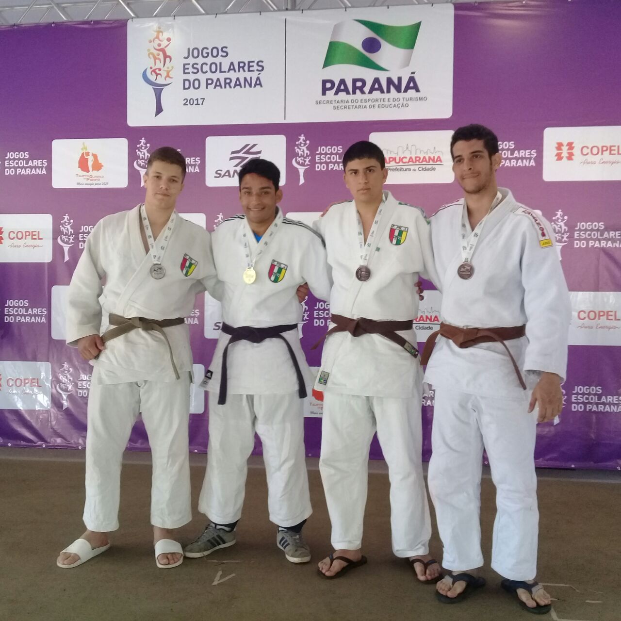 Atleta da Judofoz representando o Colégio Estadual Ulysses Guimarães é Campeão dos Jogos Escolares